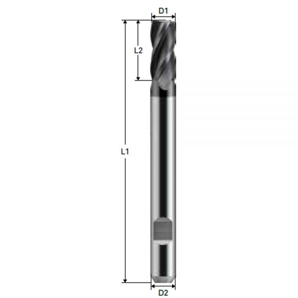 Four Flute Coated End Mill
