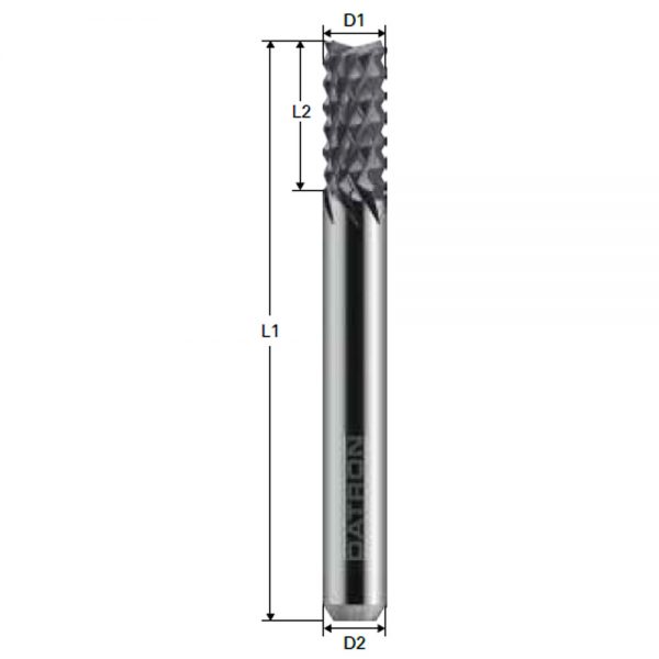Coated Micro Toothed End Mill